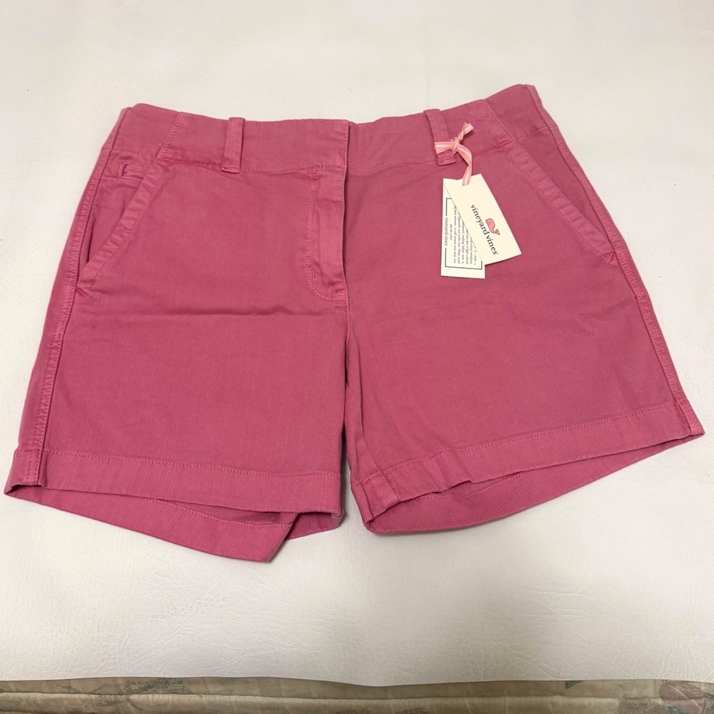 Vineyard Vines Herringbone 5 Inch Every Day Short Black Raspberry 6 2H001513 NET